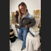 Stylowa kurtka puchowa czekolada & jeans